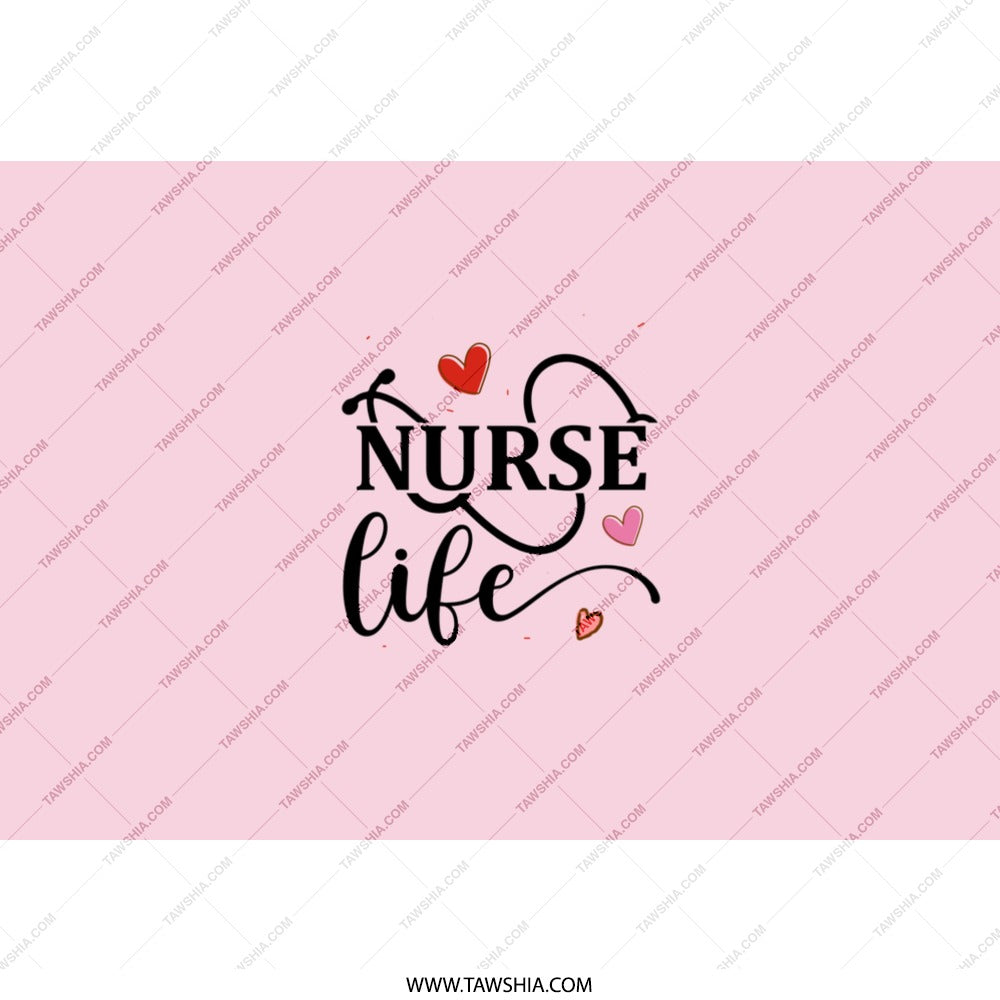 Nurse Life Tumbler, Healthcare Gift, Medical Worker Appreciation, Nurse Tumbler Cup, Heart Design, Unique Nurse Gift Idea - Tawshia
