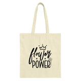 Flower Power Tote Bag with Crown Design product type