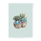 Succulent Photographic Prints, Leopard Planter, Crystal Decor, Botanical Art, Modern Home Decor, Trendy Wall Art - Tawshia