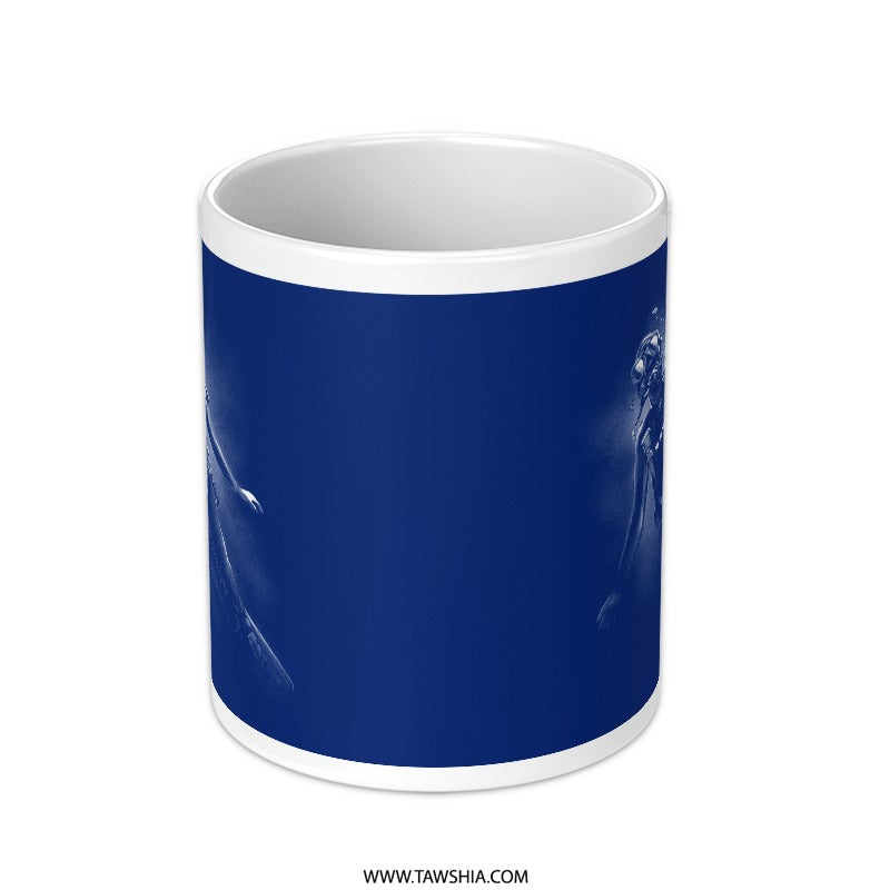 Elegant Blue Mug with Subtle Design accent product type
