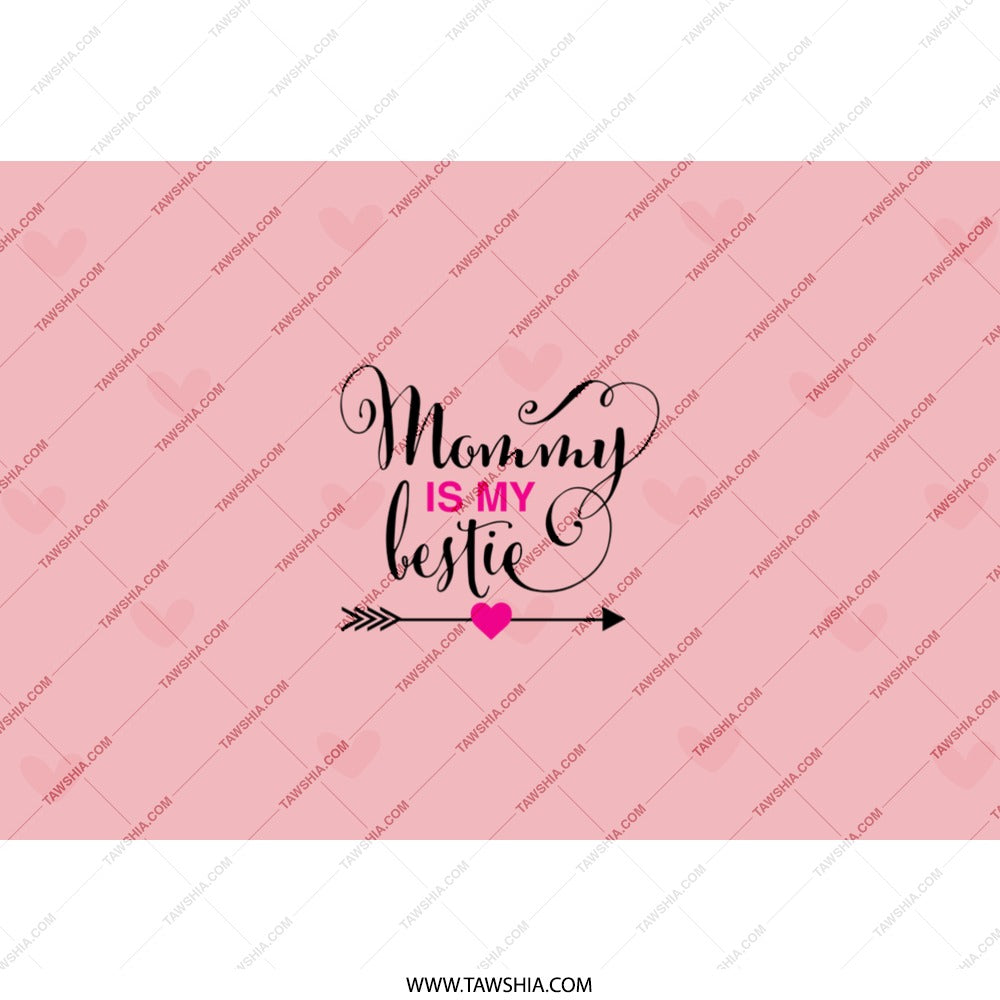 Mommy Is My Bestie Tumbler, Cute Mom Gift, Mother Daughter Tumbler, Gift for Mom, Pink Heart Tumbler, Mothers Day Tumbler, Mom Coffee - Tawshia