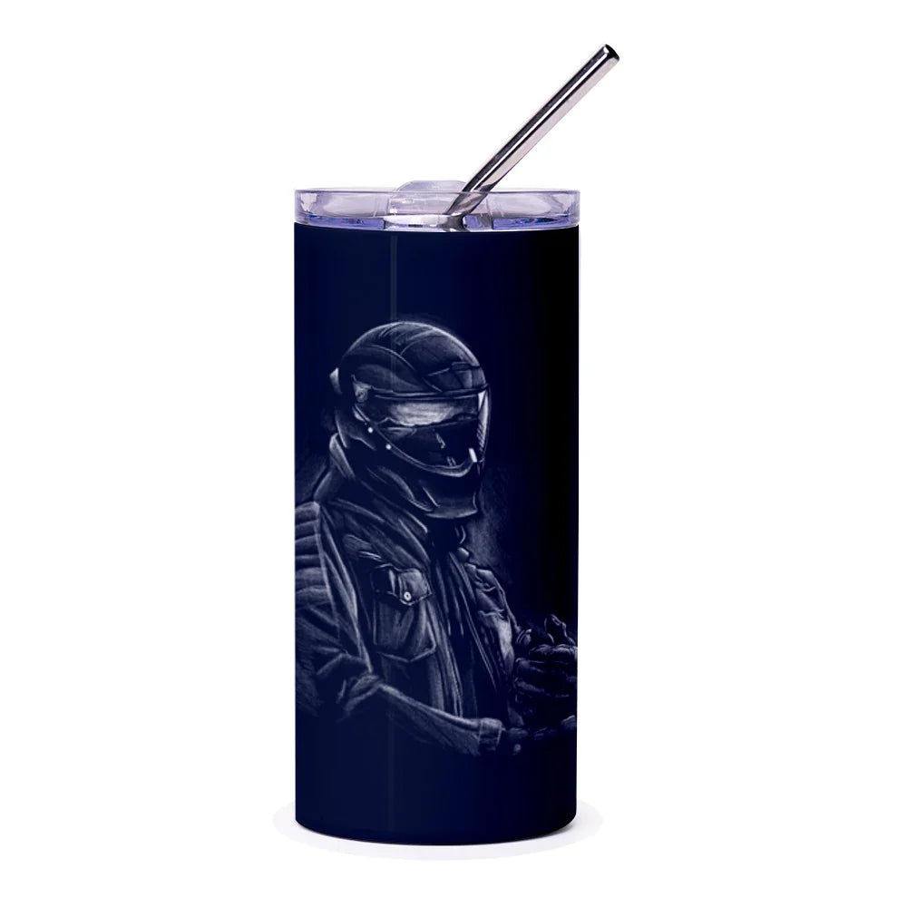 Stunning Dark Motorcycle Rider Design Tumbler product
