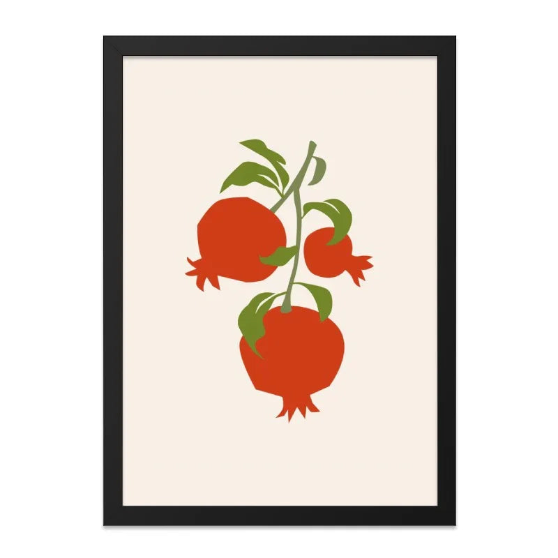 Pomegranate Wall Art, Fruit Print, Modern Art Print, Kitchen Decor, Nature Wall Decor, Minimalist Wall Art, Pomegranate Art Print - Tawshia