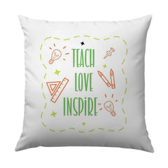 Teach Love Inspire Pillow, Teacher Appreciation Gift, Decorative Pillow, Educational Decor, Back to School, Classroom Pillow - Tawshia