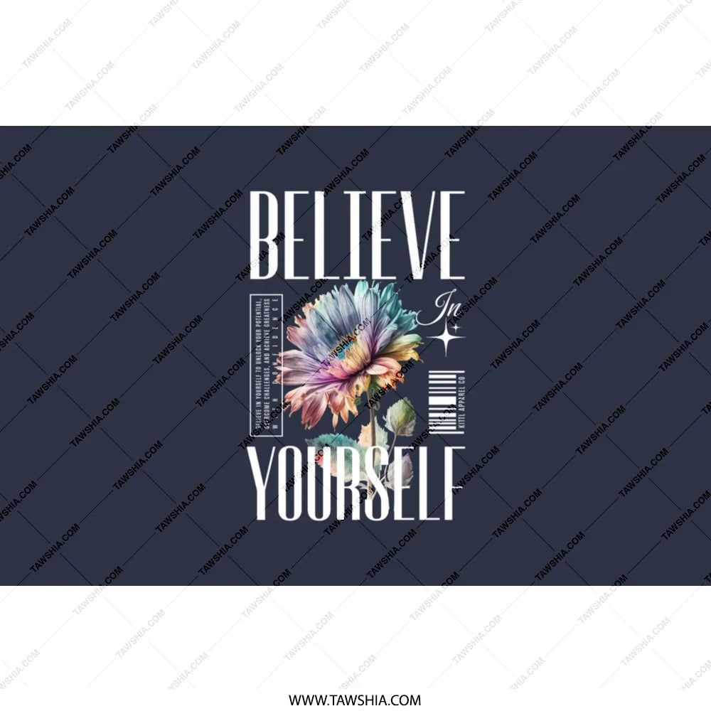 Believe In Yourself Floral Graphic product