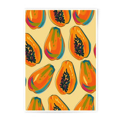 Papaya Photographic Print, Colorful Fruit Art, Tropical Kitchen Decor, Food Photography, Modern Wall Art, Summer Vibes Print - Tawshia