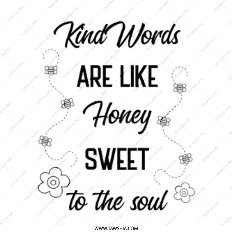 Kind Words are Like Honey Mug, Inspirational Mug, Sweet to the Soul Mug, Cute Bee Mug, Positive Quote Mug, Gift for Friend - Tawshia