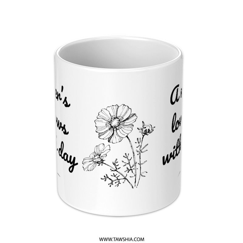 Mother's Love Mug, Growing Love Gift, Mothers Day Present, Mom Coffee Cup, Floral Mug, Mom Birthday Gift, Gift For Mother, Unique Mug - Tawshia
