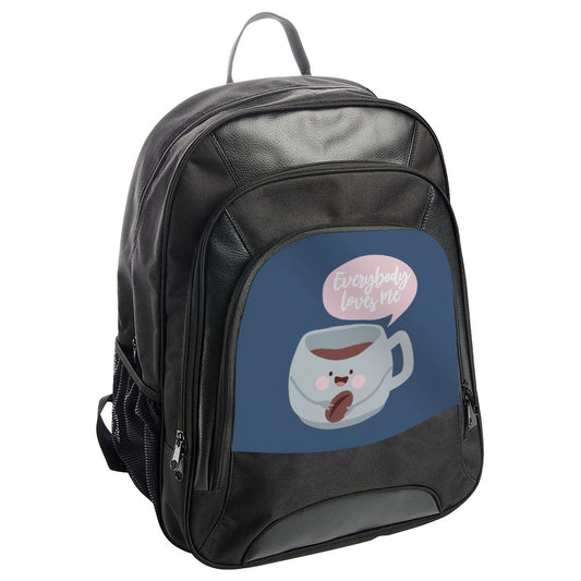 Cute Coffee Backpack, Everybody Loves Me Backpack, Kawaii Backpack, Coffee Lover Gift, Novelty Back Pack, Backpack for School - Tawshia