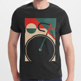 Modern Abstract Geometric Design Black T-Shirt product type