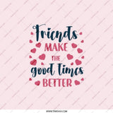 Friends Pocket Mirror, Good Times Gift, Friendship Present, Best Friend Keepsake, Travel Mirror, Pocket Makeup Mirror, Compact Mirror - Tawshia