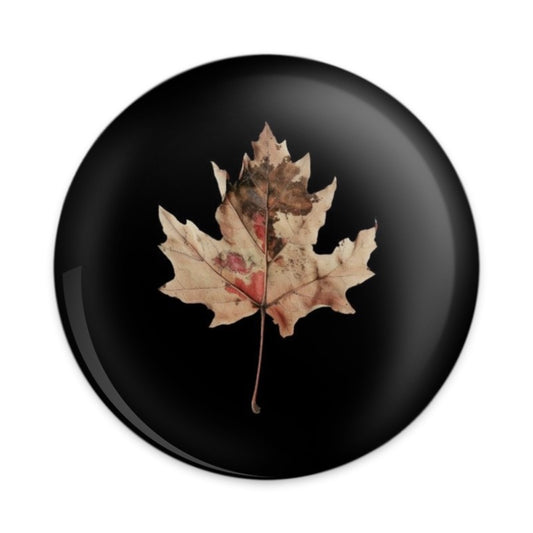 Autumn Leaf Pinback Button, Fall Decor Button, Botanical Pin, Nature Lover Gift, Maple Leaf Pin Button, Seasonal Accessory, Unique Button - Tawshia