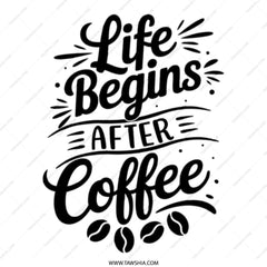 Life Begins After Coffee Tote Bag, Coffee Lover Gift, Funny Tote Bag, Everyday Carry Bag, Reusable Shopping Bag, Book Bag, Gift for Her - Tawshia