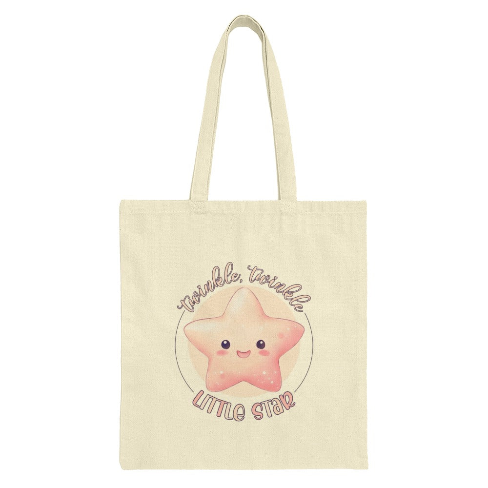 Twinkle Little Star Tote Bag, Cute Star Bag, Nursery Rhyme Bag, Kids Tote, Baby Shower Gift, Book Bag, Shopping Bag, Gift for Her - Tawshia
