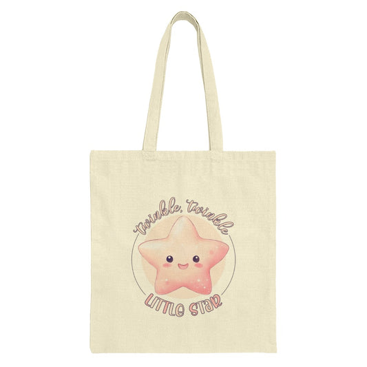 Twinkle Little Star Tote Bag, Cute Star Bag, Nursery Rhyme Bag, Kids Tote, Baby Shower Gift, Book Bag, Shopping Bag, Gift for Her - Tawshia