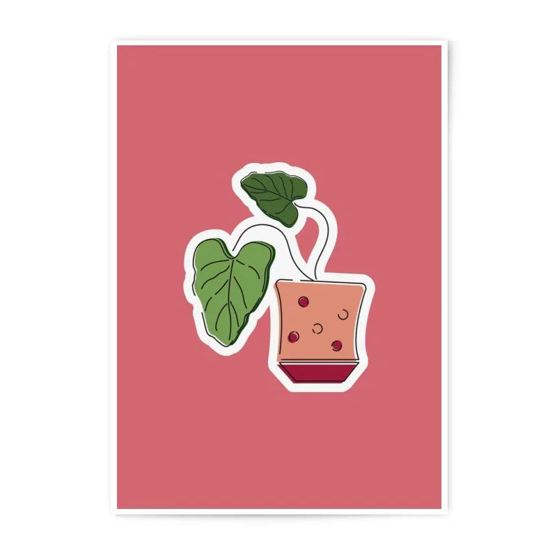 Cute Potted Plant Photographic Print, Minimalist Art Print, Modern Wall Decor, Home Decor, Botanical Print, Plant Lover Gift - Tawshia