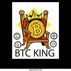 BTC King Bitcoin Cryptocurrency Enthusiast Product