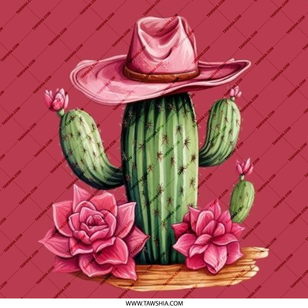 Cactus Pinback Button, Cowboy Hat, Succulent Art, Desert Plant, Western Decor, Cute Pin, Gift Idea, Trendy Accessory - Tawshia