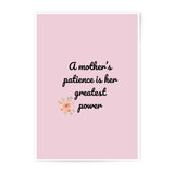 Mother Patience Print, Mothers Day Gift, Floral Print, Mom Power Quote, Photographic Prints, Motherhood Decor, Gift for Women, Wall Art - Tawshia