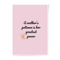 Mother Patience Print, Mothers Day Gift, Floral Print, Mom Power Quote, Photographic Prints, Motherhood Decor, Gift for Women, Wall Art - Tawshia