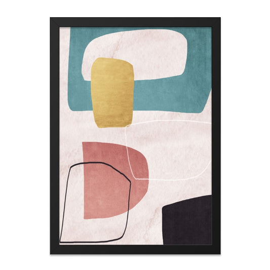 Abstract Shapes Wall Art, Modern Art Print, Geometric Wall Decor, Contemporary Art, Living Room Art, Neutral Colors, Home Decor Gift Idea - Tawshia