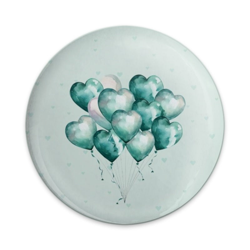 Heart Balloon Pinback Button, Love Pin, Cute Button, Valentine's Day, Party Favors, Gift for Her, Heart Balloons, Heart Button - Tawshia
