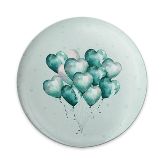 Heart Balloon Pinback Button, Love Pin, Cute Button, Valentine's Day, Party Favors, Gift for Her, Heart Balloons, Heart Button - Tawshia