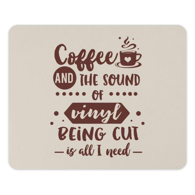 Coffee and Vinyl Mouse Pad, Music Lover Gift, Office Decor, Funny Desk Accessory, Coffee Lover Gift, Unique Mousepad Gift - Tawshia