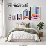 Modern Fruit Wall Art, Still Life Print, Orange and Blueberry Painting, Contemporary Home Decor, Kitchen Wall Decor - Tawshia