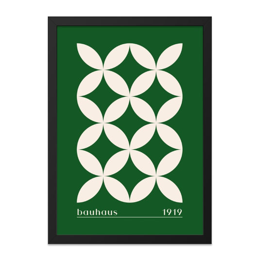 Bauhaus Wall Art, 1919 Print, Geometric Wall Decor, Modern Art Print, Abstract Poster, Minimalist Art, Green Beige Wall Hanging - Tawshia