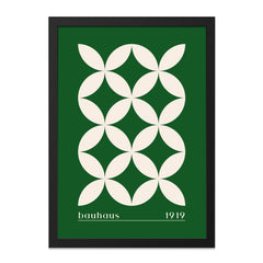 Bauhaus Wall Art, 1919 Print, Geometric Wall Decor, Modern Art Print, Abstract Poster, Minimalist Art, Green Beige Wall Hanging - Tawshia