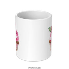 Watercolor Raspberry Cupcake Mug, Sweet Treat Coffee Mug, Dessert Lover Gift Idea, Cute Baking Gift, Foodie Mug, Unique Kitchen Decor - Tawshia