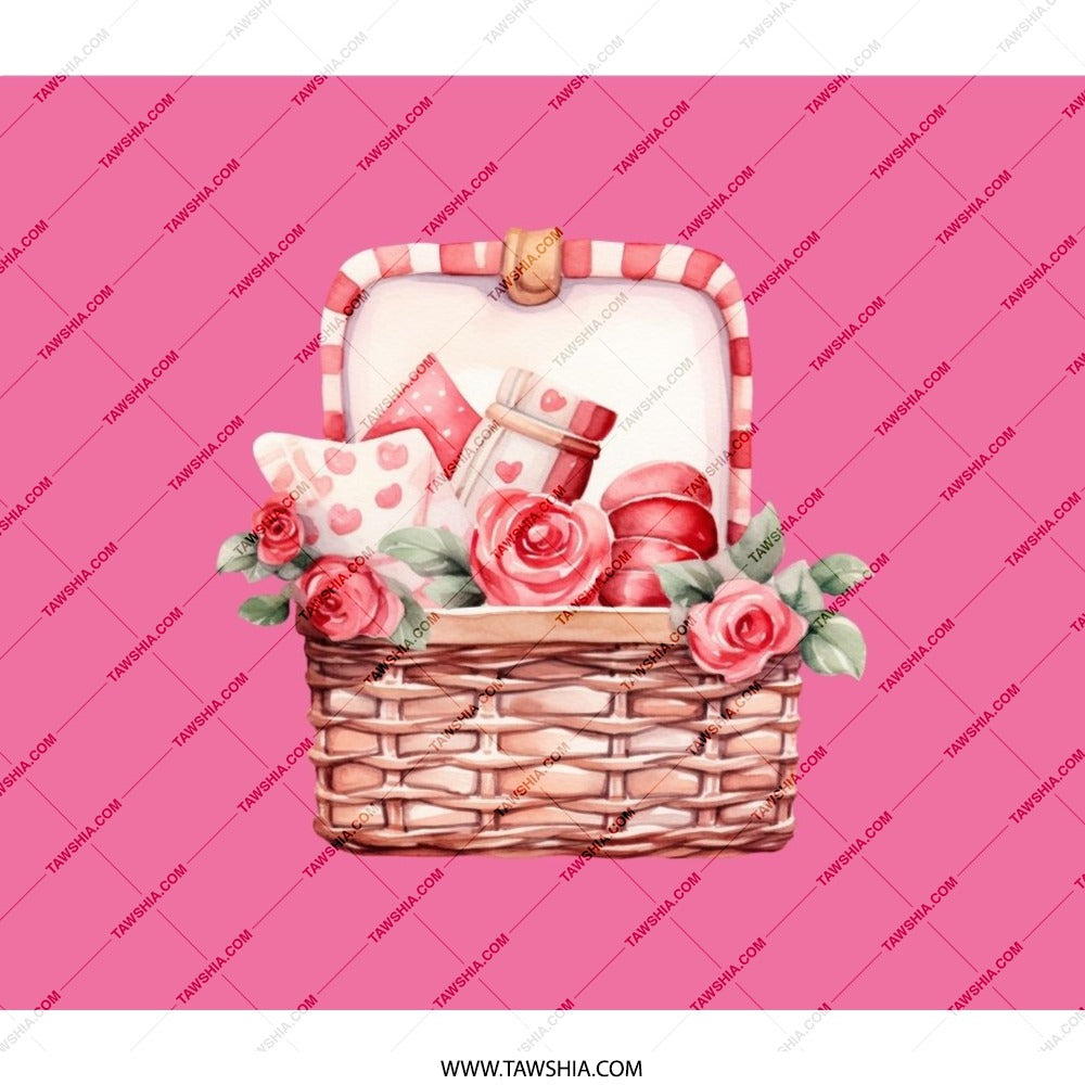 Valentines Backpack, Basket with Gifts, Pink Backpack, Gift for Her, Cute Backpack, Everyday Backpack, School Backpack, Trendy Backpack - Tawshia