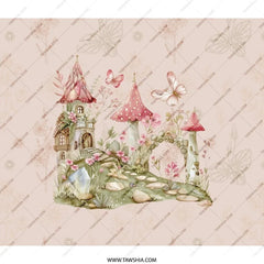 Fairy House BackPack, Mushroom Home Backpack, Fantasy Castle Bookbag, Whimsical Backpack, Nature Lover, Gift for Her, Back to School - Tawshia