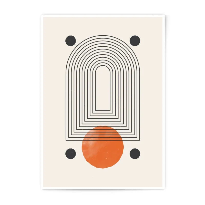 Minimalist Geometric Art Photographic Print, Abstract Wall Decor, Modern Home Art, Arch and Circle Print, Neutral Tone Artwork - Tawshia