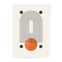 Minimalist Geometric Art Photographic Print, Abstract Wall Decor, Modern Home Art, Arch and Circle Print, Neutral Tone Artwork - Tawshia