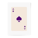 Ace of Spades Photographic Print, Card Art Print, Minimalist Playing Card Wall Art, Game Room Decor, Casino Decor, Gambling Art - Tawshia