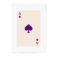 Ace of Spades Photographic Print, Card Art Print, Minimalist Playing Card Wall Art, Game Room Decor, Casino Decor, Gambling Art - Tawshia