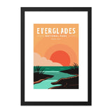 Everglades National Park Wall Art, Alligator Art Print, Sunset Landscape Print, National Park Poster, Travel Poster, Florida Decor - Tawshia