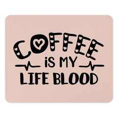 Coffee is My Life Blood Mouse Pad, Cute Work Desk Decor, Office Desk Accessory, Coffee Lover Gift, Funny Mousepad, Desk Mat - Tawshia