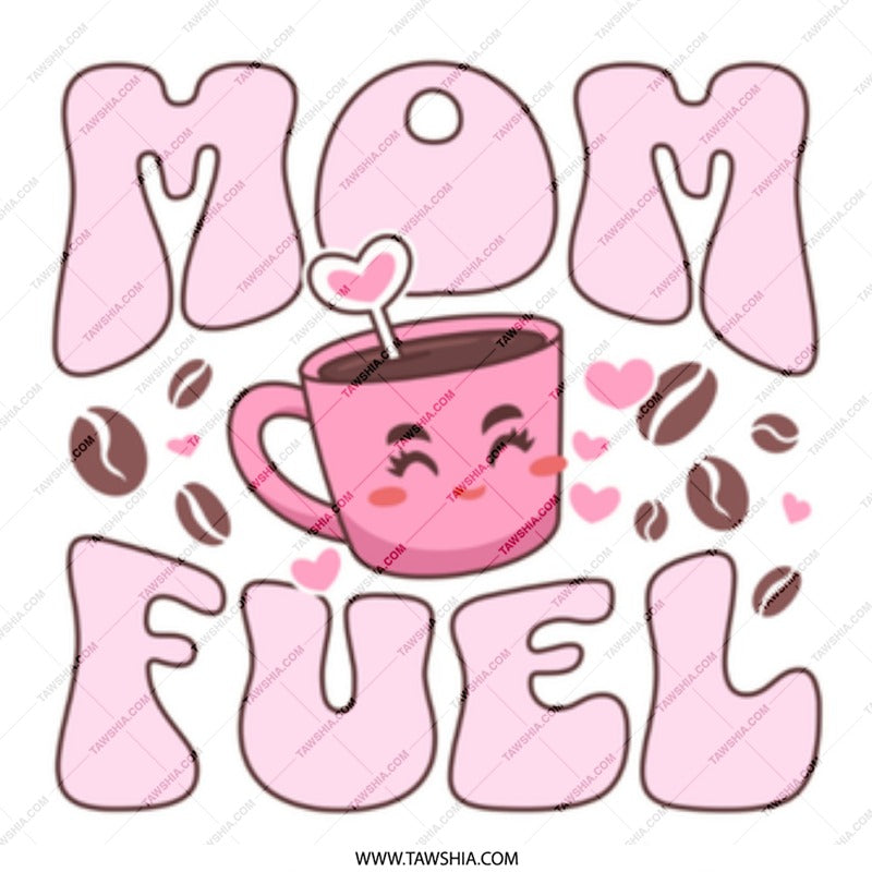 Mom Fuel Illustrated Coffee Mug Design product