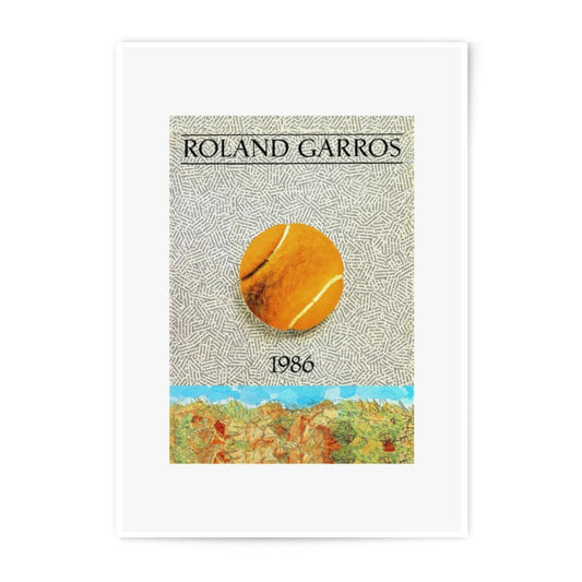 Roland Garros 1986 Photographic Print, Tennis Art Print, Sports Wall Art, Tennis Ball Poster, French Open Decor, Tennis Gift Idea - Tawshia