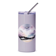 Watercolor Sky Tumbler, Pastel Clouds Tumbler, Celestial Art Tumbler, Dreamy Tumbler, Gift for Dreamers, Moon Tumbler, Stars Tumbler - Tawshia