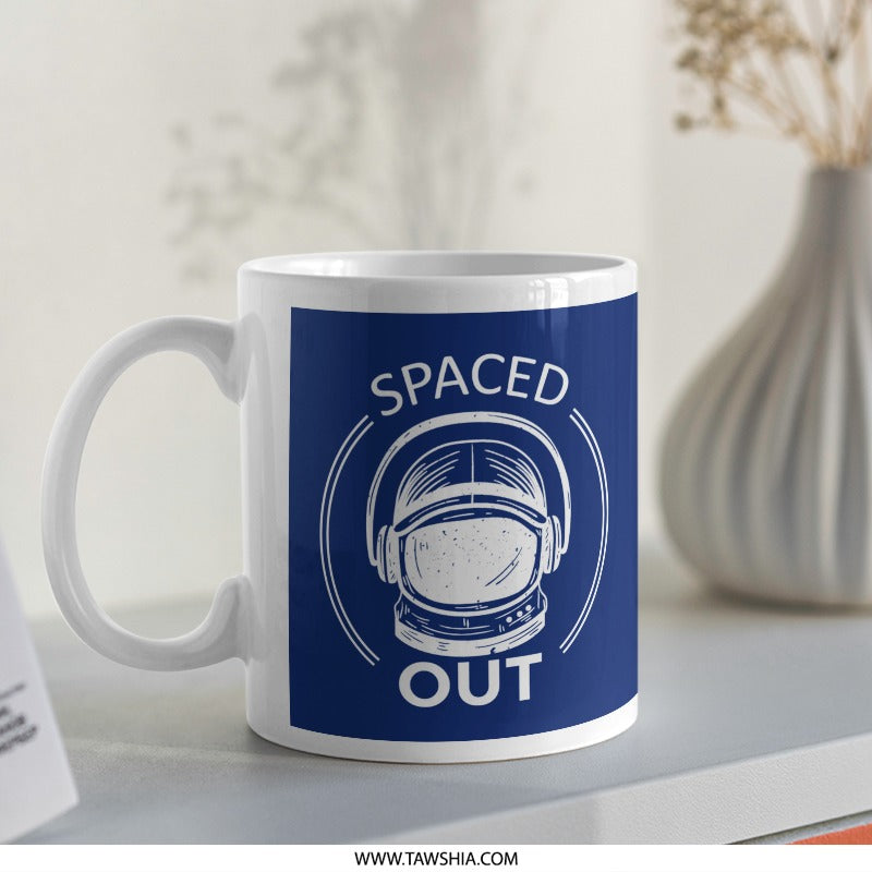 Spaced Out Blue Astronaut Mug Unique Coffee Cup product