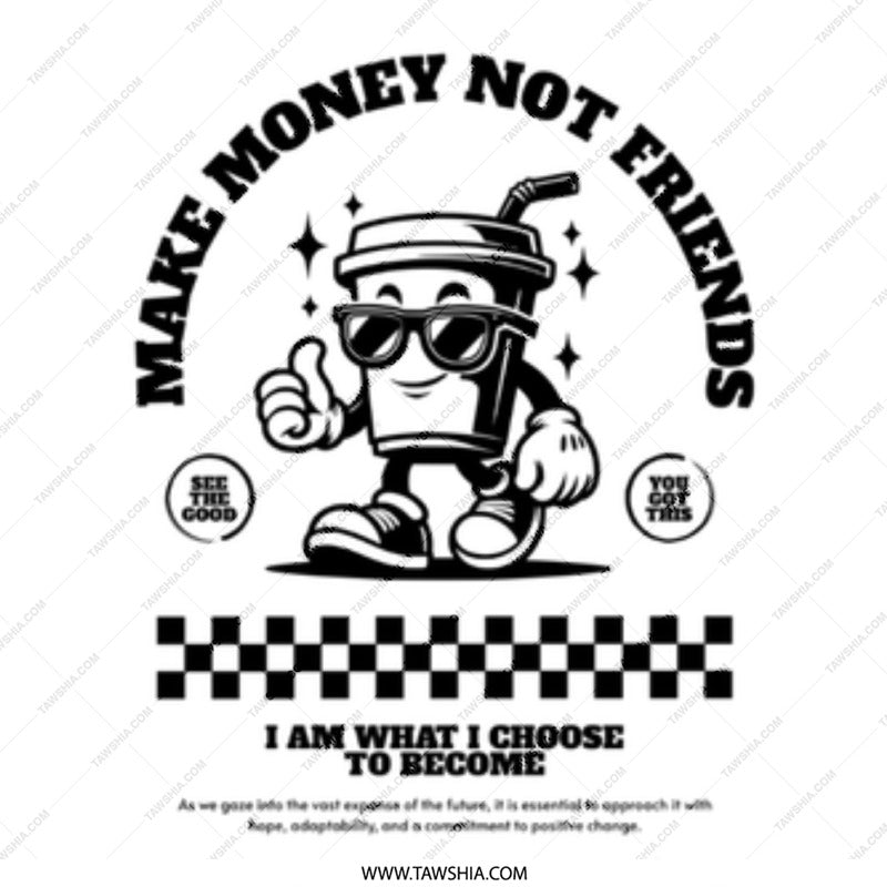 Make Money Not Friends Inspirational Poster product