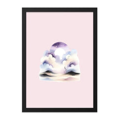 Celestial Wall Art, Dreamy Landscape Print, Moon and Clouds Art, Fantasy Scenery Decor, Bedroom Decor, Living Room Art, Unique Wall Decor - Tawshia