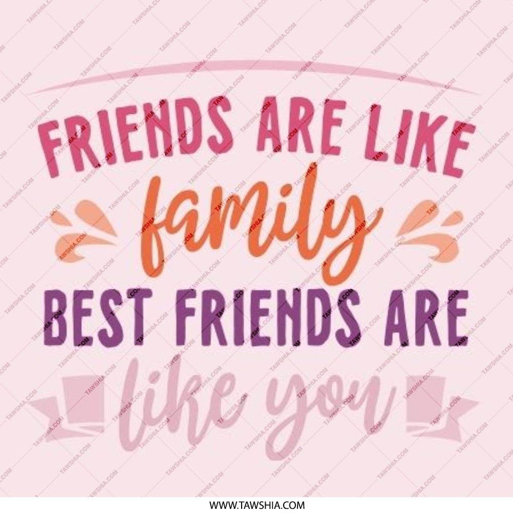 Friends Family Pinback Button, Best Friends Gift Button, Friendship Quote Button, Cute Pin Badge, Supportive Friend Button, Friends Forever - Tawshia