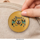 Blessed Mom Pinback Button, Sunflower and Bees Pin, Cute Mom Gift, Mom Badge, Mother's Day Present, Bee Lover Pin, Popular Pinback Button - Tawshia