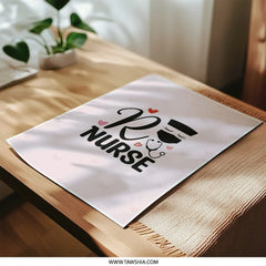 RN Nurse Photographic Prints, Cute Heart Art, Medical Decor, Nurse Week Gift, Healthcare Artwork, Nurse Graduation Decor, Gift for Nurses - Tawshia