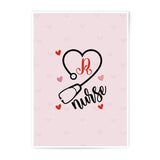 Nurse R Initial Photographic Prints, Stethoscope Heart Art, Personalized Gift, Medical Decor, RN Nurse Photo - Tawshia